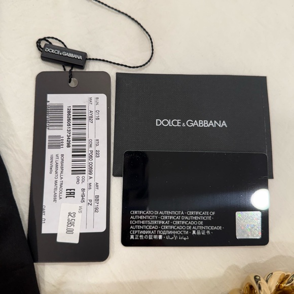 Dolce & Gabbana Gold Quilted Crossbody Bag - Picture 2 of 11